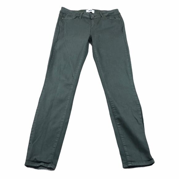 PAIGE Verdugo Ankle Skinny Jeans 27 Dark Moss - Picture 2 of 7
